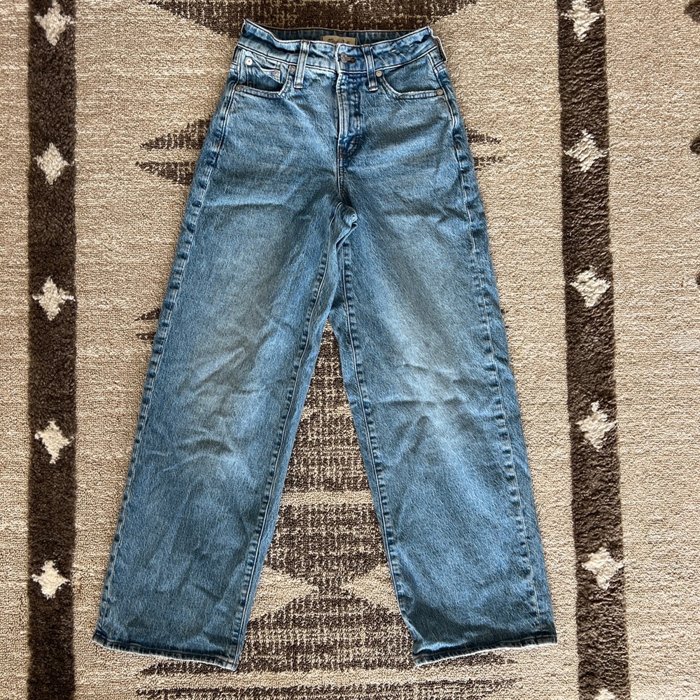 Madewell Curvy Perfect Vintage Wide-Leg Blue Jeans